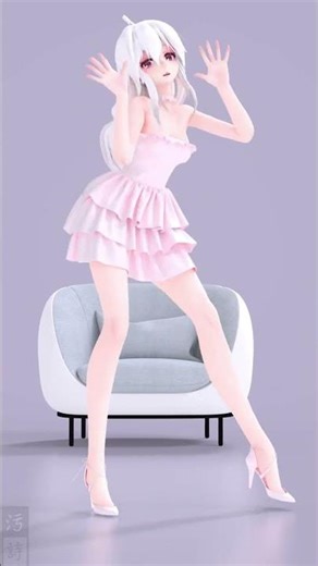 HAKU in 「소원을 말해봐 (Genie)」 – Pink Dress Cloth Simulation MMD Short