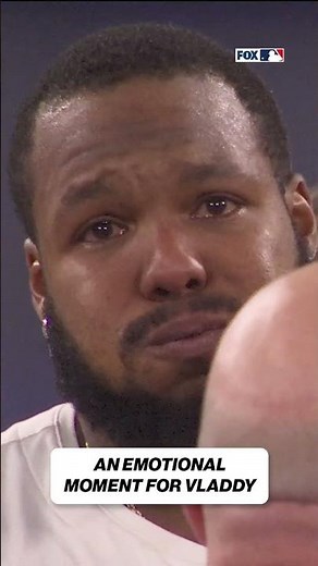 Vladdy gets emotional after clinching World Series ❤️ #bluejays #mlb #Baseball #worldseries
