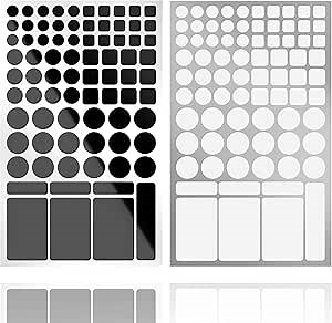 Light Dimming Stickers,LED Cover Stickers,2 Sheets White and Black,50% Dimming of LED Lights(Cut-50% Dimming White and Black)