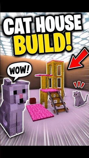 🐱 Ultimate Minecraft Cat House Build! 😻 Cozy & Cute Pet Mansion 🏡✨ #Shorts