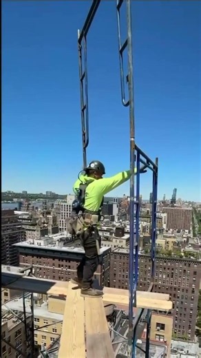 Life on the Edge: High-Rise Construction at Extreme Heights 😳🏗️#fyr #safetyfirst #working #height