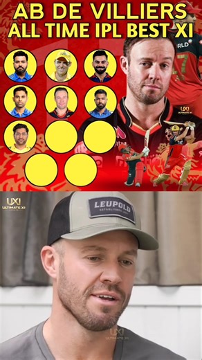 AB De Villiers Picks His Ultimate All Time IPL Best XI. #abdevilliers #abdebestXI #ipl #trend