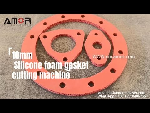 10mm silicone foam gasket cutting#machine #cnc