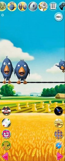 Pull it harder, bro. I want SPEED. 😎 Talking Birds On A Wire Game