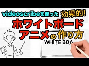 ホワイトボードアニメーションをvideoscribeツールで作成する方法。日本語も可能。