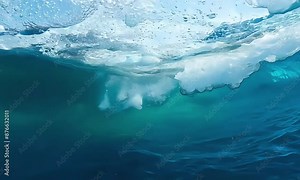 Rough Sea Loop 3D 4k Animation loop of big waves in an agitated ocean. Camera goes underwater several times. New version, even more realistic with higher quality textures and liquid physics