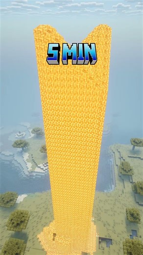 I Built a MASSIVE Tower with Lava! 🌋 #minecraft