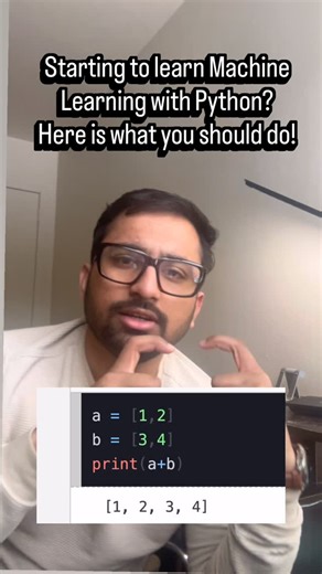 Srijit Mukherjee on Instagram: "Starting to learn Machine Learning and Python? Here is what you should code in Linear Algebra from scratch. In this way your basics in Linear Algebra will also be covered and you will learn the fundamentals of Python. I have explained in the video why this is an opportunity for you. 1) Vectors Vector Representation Vector Summation Vector Scaling Vector Linear Combination Dot Product of Two Vectors Norm of a Vector Cosine Similarity Between Two Vectors 2) Python T