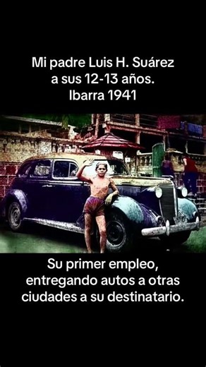 1941 My father, 1st job delivering cars to diff. cities #aishorts #ia #ai #quito #aianimation