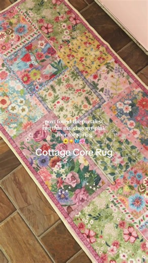Charming Cottage Core Floral Hallway Runner for Spring