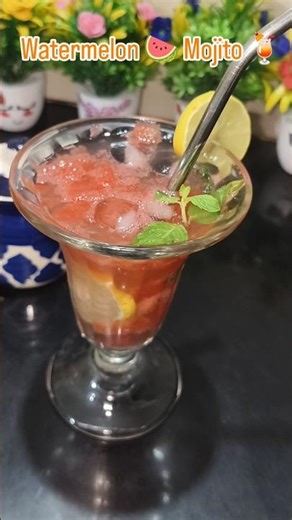 Watermelon Mojito 🍹| Watermelon Mojito with Soda | Summer Drink | Watermelon Mint Mojito