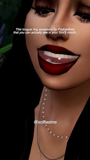 functional tongue ring CC for the Sims 4 💍 youtube: solitasims #TheSims4 #Sims4Mods #Sims4CAS #Sims4CC #solitasims | solitasims