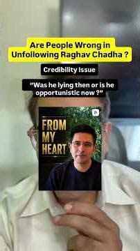 The paradox of unfollowing Raghav Chadha…