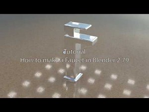 Blender Tutorial - modelling a kitchen faucet / tap