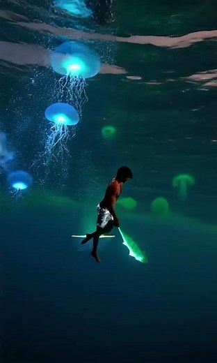 Dive Into Bioluminescent Waters With Jellyfish 🌌