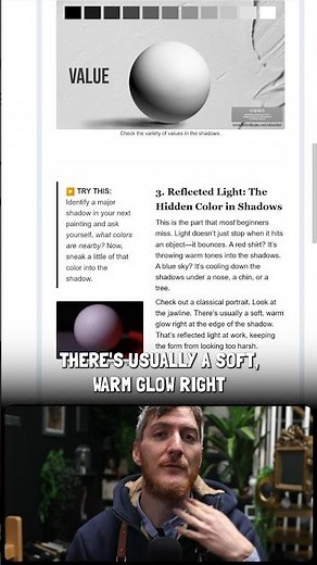 Reflected Light - The Hidden Color, Lurking in the Shadows #art #oilpainting #painting