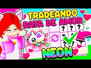 TRADEANDO LA PRIMERA RATA DEL AMOR *NEÓN* en ADOPT ME!! (Roblox) 💕