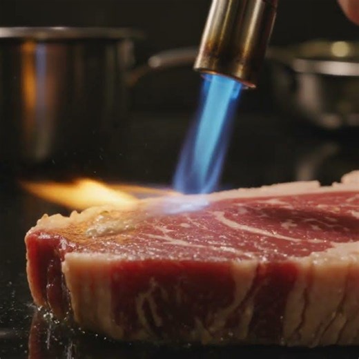 🔥 Perfect Ribeye Sear with a Culinary Torch #steak #ribeye #torchcooking