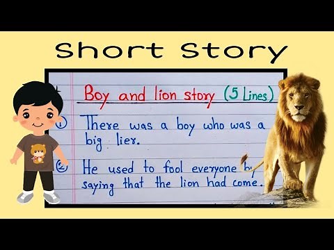 5 line story with moral | 5 lines story in English | 5 line story | Short story of lion and a boy