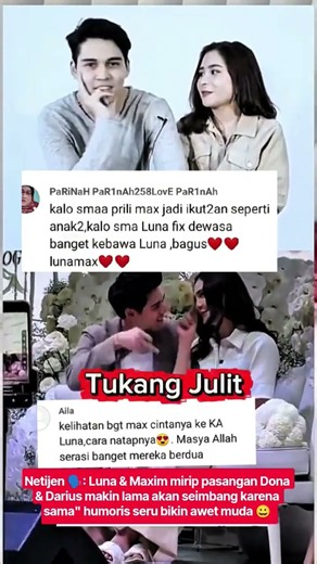 Luna Maya terlalu dewasa Maxim cocoknya sama Prilly Latuconsina