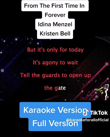 Idina Menzel & Kristen Bell Karaoke Version: For The First Time In Forever