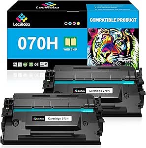 LeciRoba 070H Black 10,200-Pages High Capacity Toner Cartridge Replacement for Canon 070H 070 H for Canon imageCLASS MF462dw MF465dw LBP246dw LBP247dw LBP240dw LBP243dw MF463dw Printer (2-Pack)