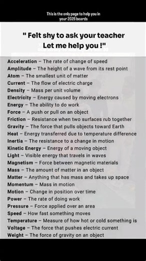 🔥 25 Physics Terms Every Student Must Know! 😱📚 | Physics Made Easy #shorts