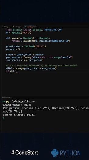 👥 Split the Bill Fairly — No Lost Cents