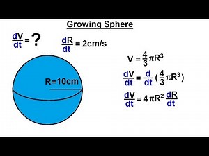 Calculus 1 - Derivatives and Related Rates (9 of 24) Growing Sphere