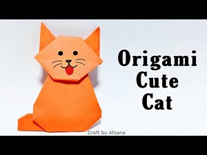 Origami Cute Cat Craft 😻 How to Make Easy Paper Cat Tutorial