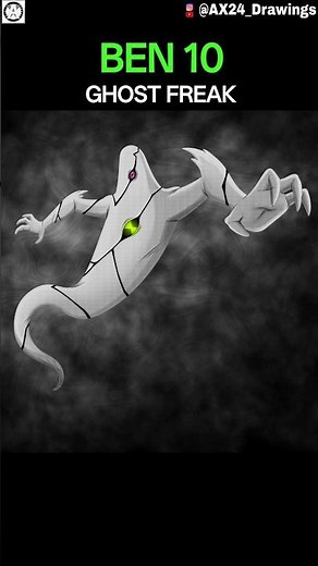 Ben 10 Drawing with Coloring - Ghost Freak