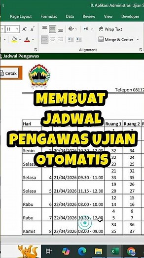 CARA MEMBUAT JADWAL PENGAWAS UJIAN OTOMATIS DENGAN EXCEL
