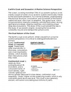 Earth's Crust in Marine Science Sub-Plan Classwork Homework