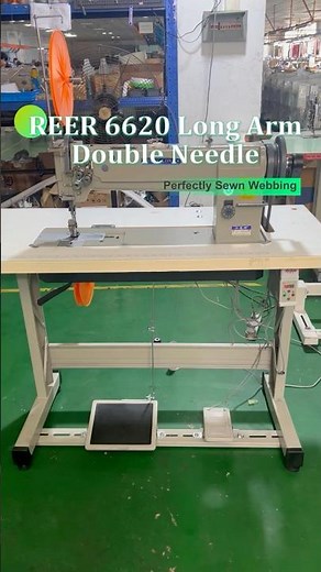 REER 6620 Long Arm Double Needle Lockstitch Sewing Machine | Heavy Duty Webbing Splicing Stitching