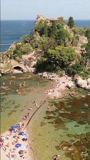 Isola Bella Taormina 🇮🇹 Stunning Drone Views of Sicily’s Most Beautiful Island!