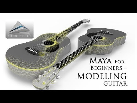 Maya for Beginners - Modeling a Guitar - Tutorial | Learn Maya