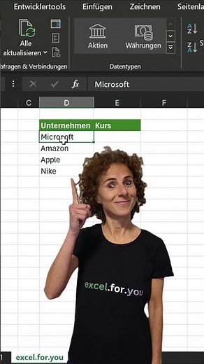🔥Aktienkurse in Excel importieren #excel #exceltricks #exceltipps #aktien #microsoft #amazon #nike