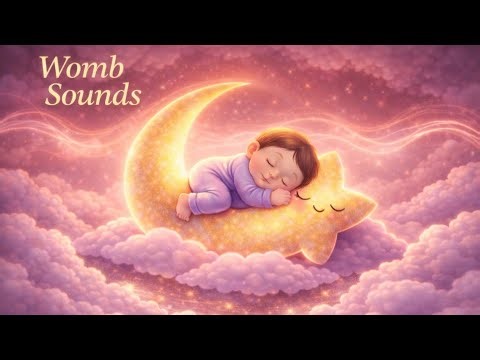 Womb Sounds & Heartbeat for Baby Sleep 2.5 Hours ❤️ | Calming Newborn Sleep Aid