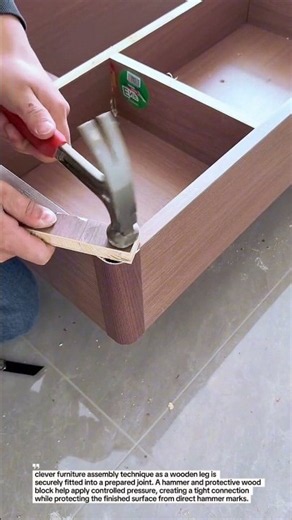 How to Install a Wooden Furniture Leg Perfectly | Smart Woodworking Assembly Technique