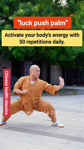 Energy Awakening Palm Push: Revitalize your body and boost your inner Qi. #energy #arms #shoulders #helpfultips #healthandwellness #hunchback #stretching | Warrior Tai Chi