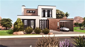 The Sims 4 House - Base Game Earthy Modern
