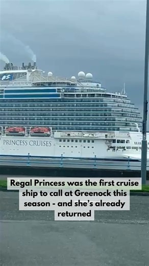 5.9K views · 75 reactions | The Regal Princess cruise ship glided into Greenock yesterday | Greenock Telegraph | Facebook