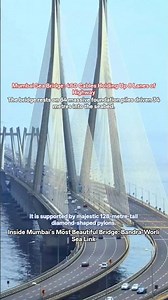 Bandra Worli see link bridge 64- pile depth- 34m diamond-shaped pylons