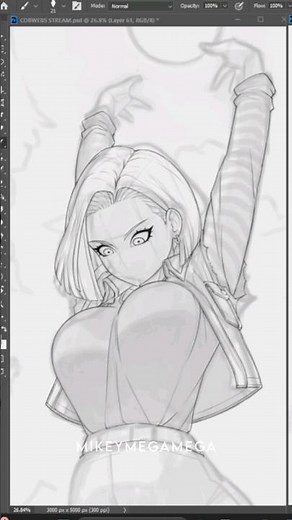 A Simple Colouring Process - Android 18 Dragon Ball Z