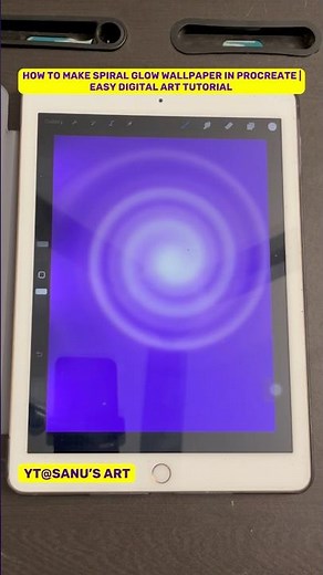 How to make Spiral Glow Wallpaper in Procreate | Easy Digital Art Tutorial #shorts