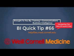 BI Quick Tip #66: Navigating New BI Launch Pad