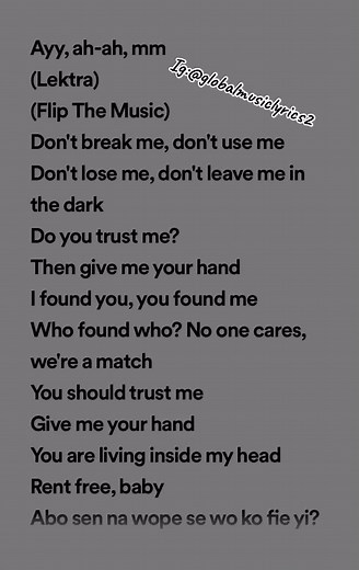 Gyakie Rent Free Lyrics Video Compilation