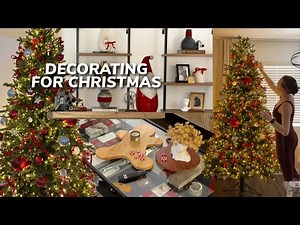 DECORATE FOR CHRISTMAS WITH ME 2025 🎄 Cozy Holiday Vlog + Aesthetic Apartment Makeover