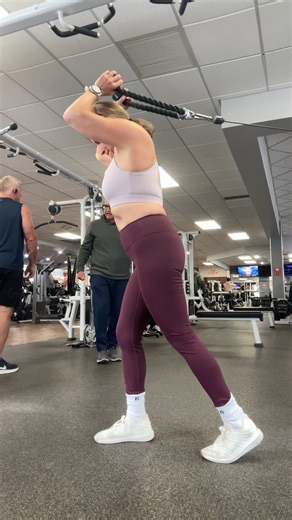 Tricep Overhead Extensions with Rope/Cable