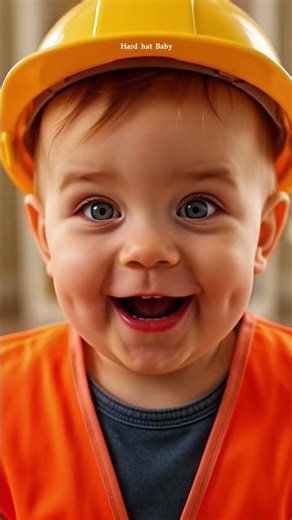 The Cutest Project Manager You’ll Ever See! 👶🏗️ #HardHatBaby #toddleractivities #cutebaby #shorts
